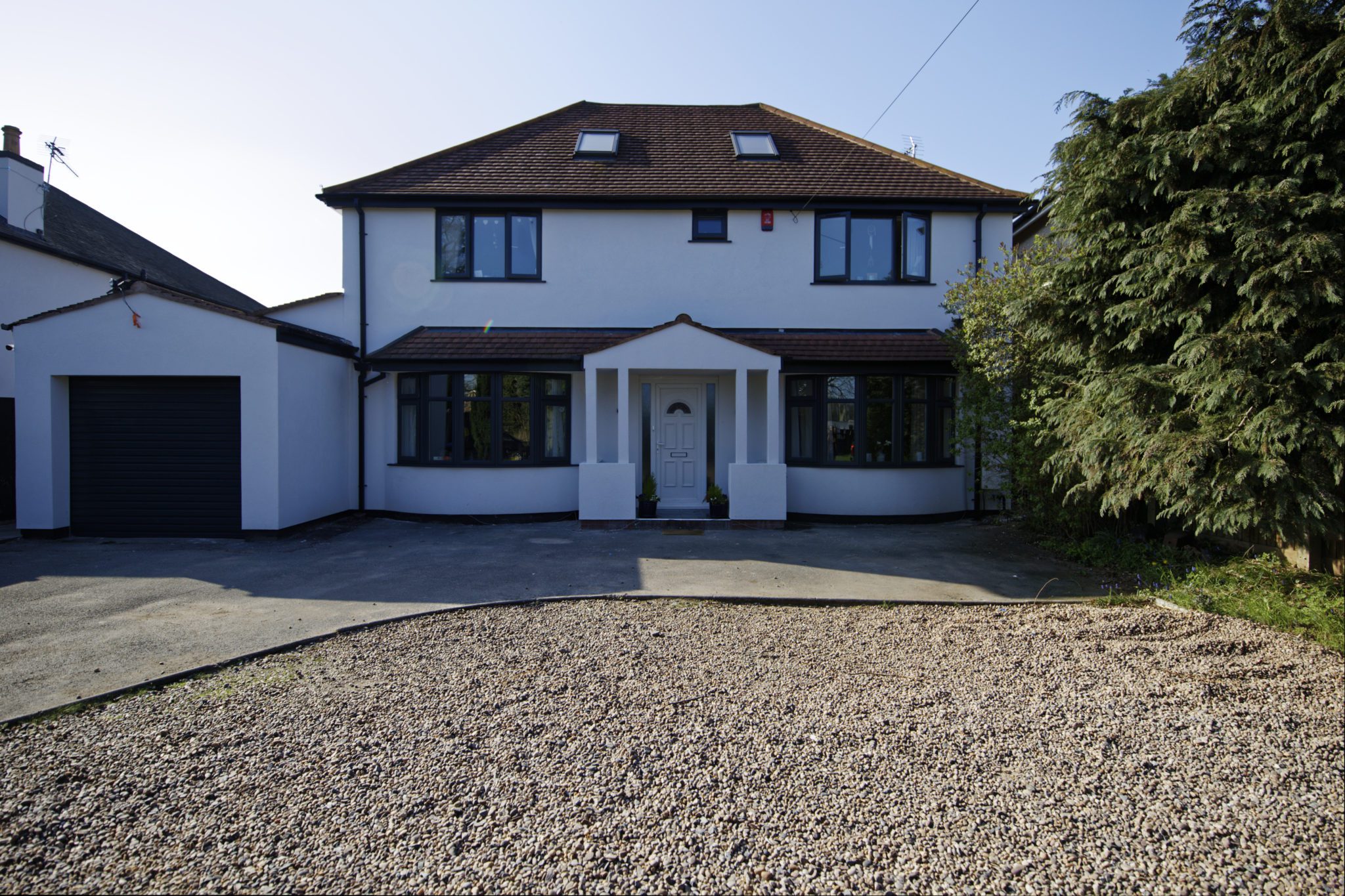upvc window frames painted grey